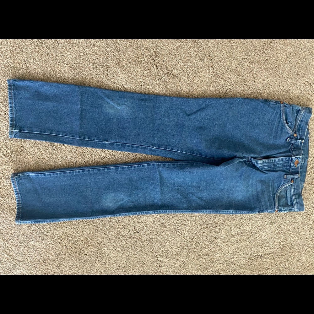 Wrangler Men's Bootcut Jeans in Deep Blue